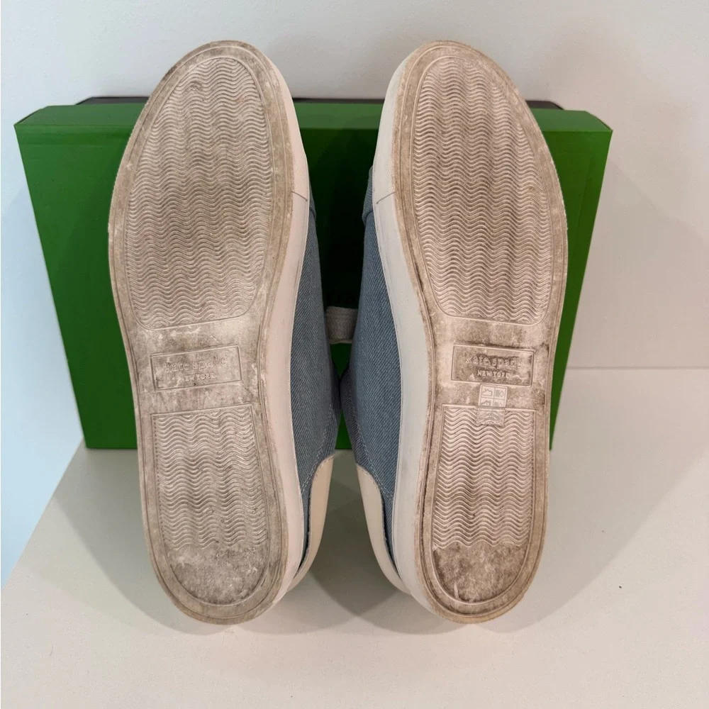Kate Spade Women’s Denim and Cream Slip-On Sneakers - Picture 7 of 9